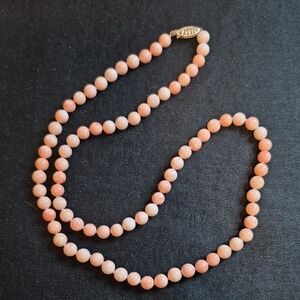 Vintage Mark Christopher Hawaii Coral Necklace - 14K gold clasp